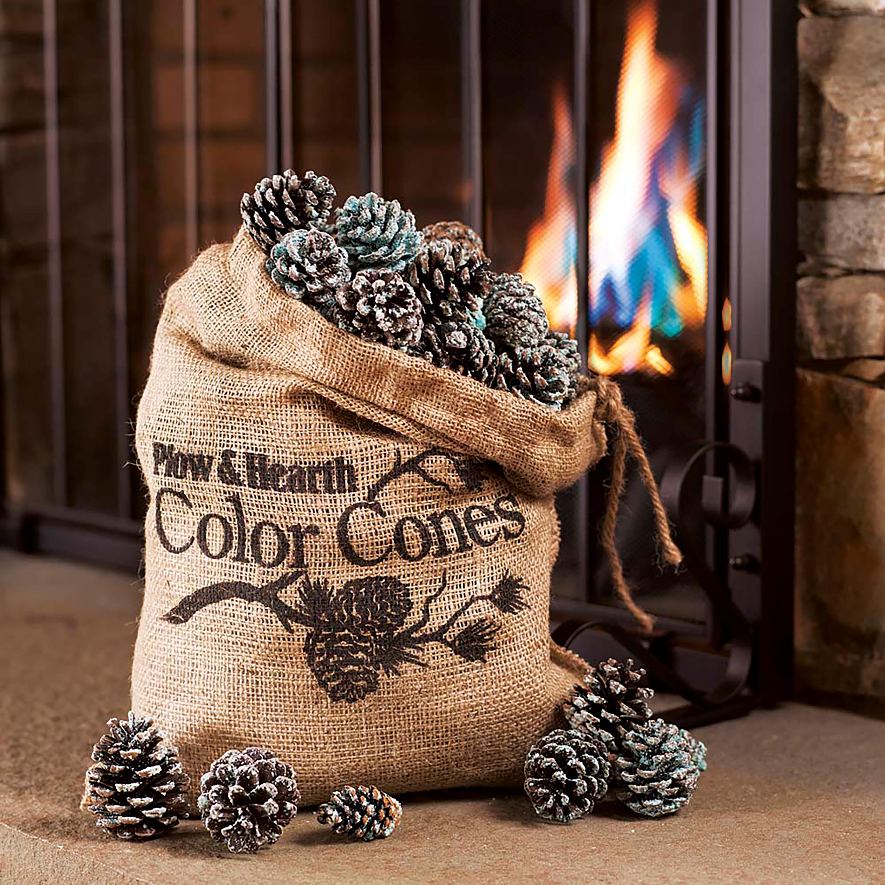 Color Cones that Create Blue and Green Flames in the Fireplace