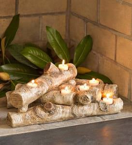 Logs Hearth Candle Holder