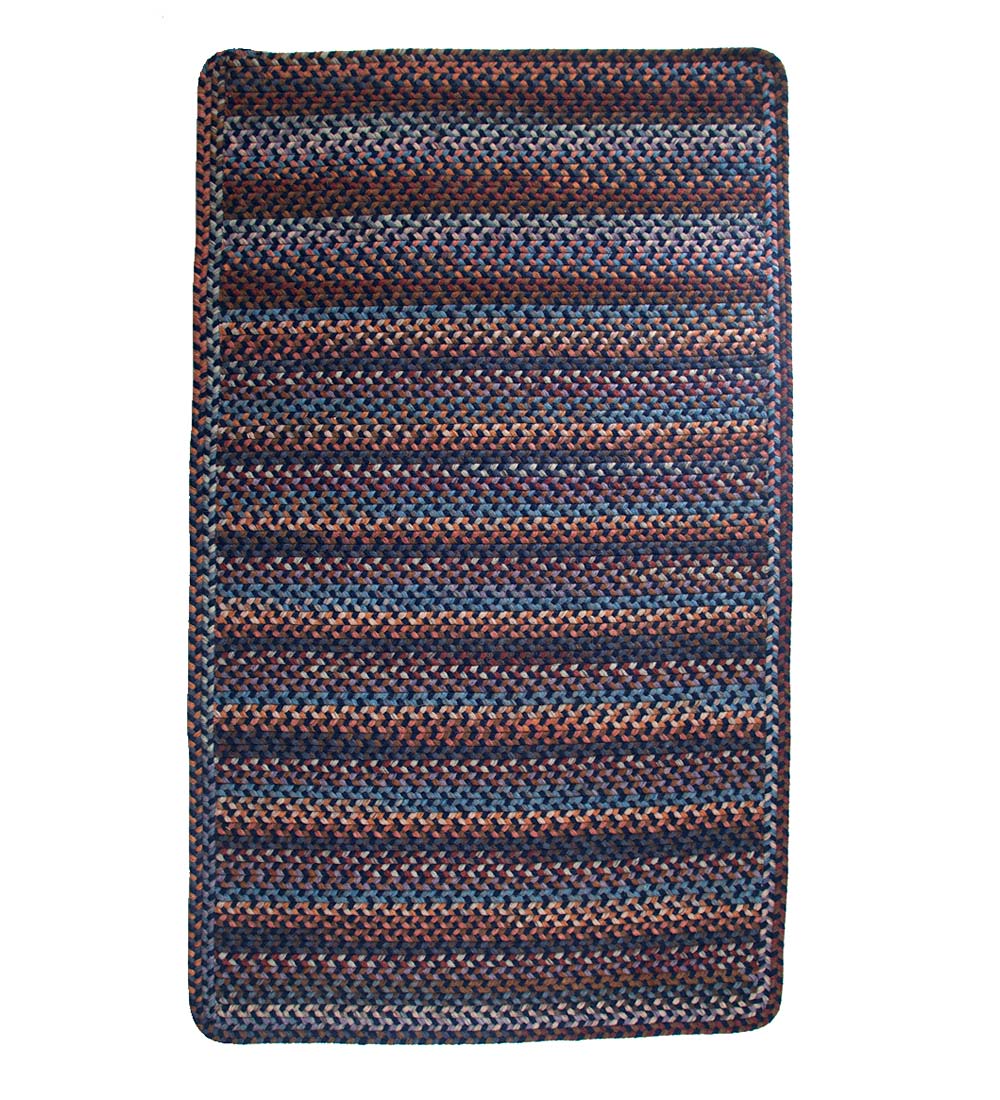 Blue Ridge Rectangle Wool Braided Rug, 8' x 11'