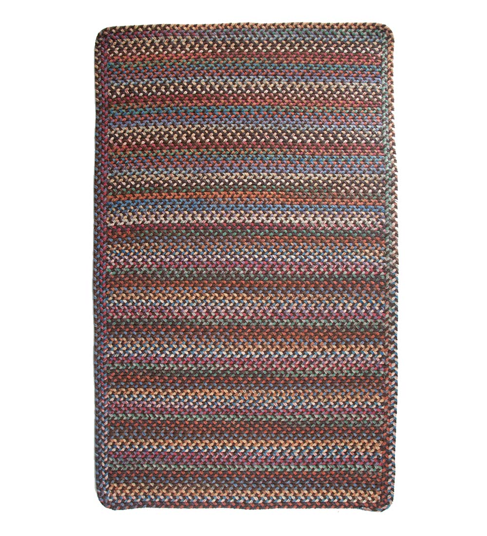 Blue Ridge Rectangle Wool Braided Rug, 8' x 11'