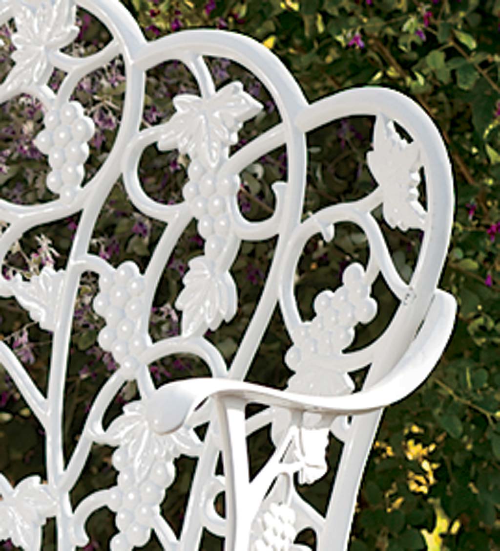 Grapevine Garden Bench in Powder-Coated Aluminum