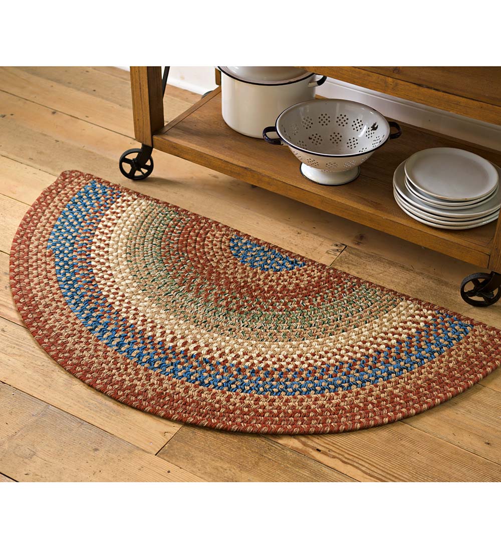 Braided Polypro Roanoke Half Round Rug , 2' x 4'