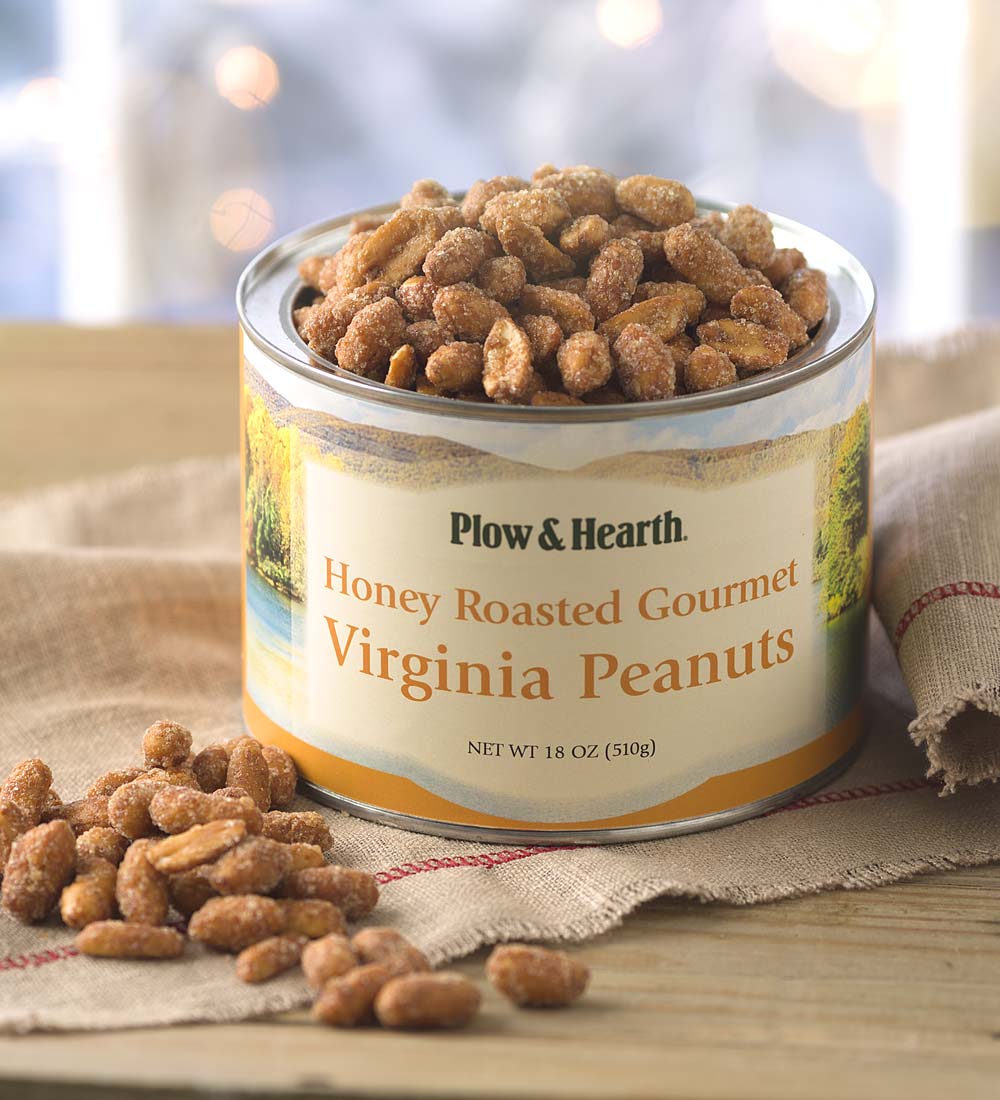 Honey Roasted Virginia Peanuts, 18 oz. Resealable Tin