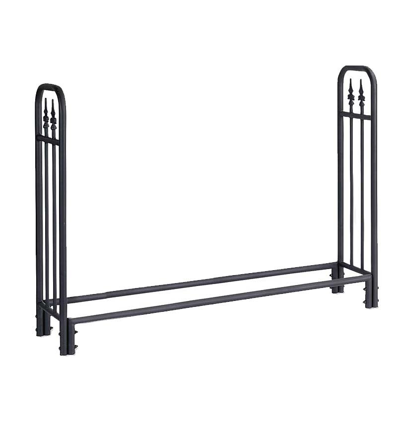 Large Heavy Duty Steel Wood Rack with Finial Design