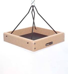 Recycled Poly-Lumber Hanging Tray Platform Bird Feeder