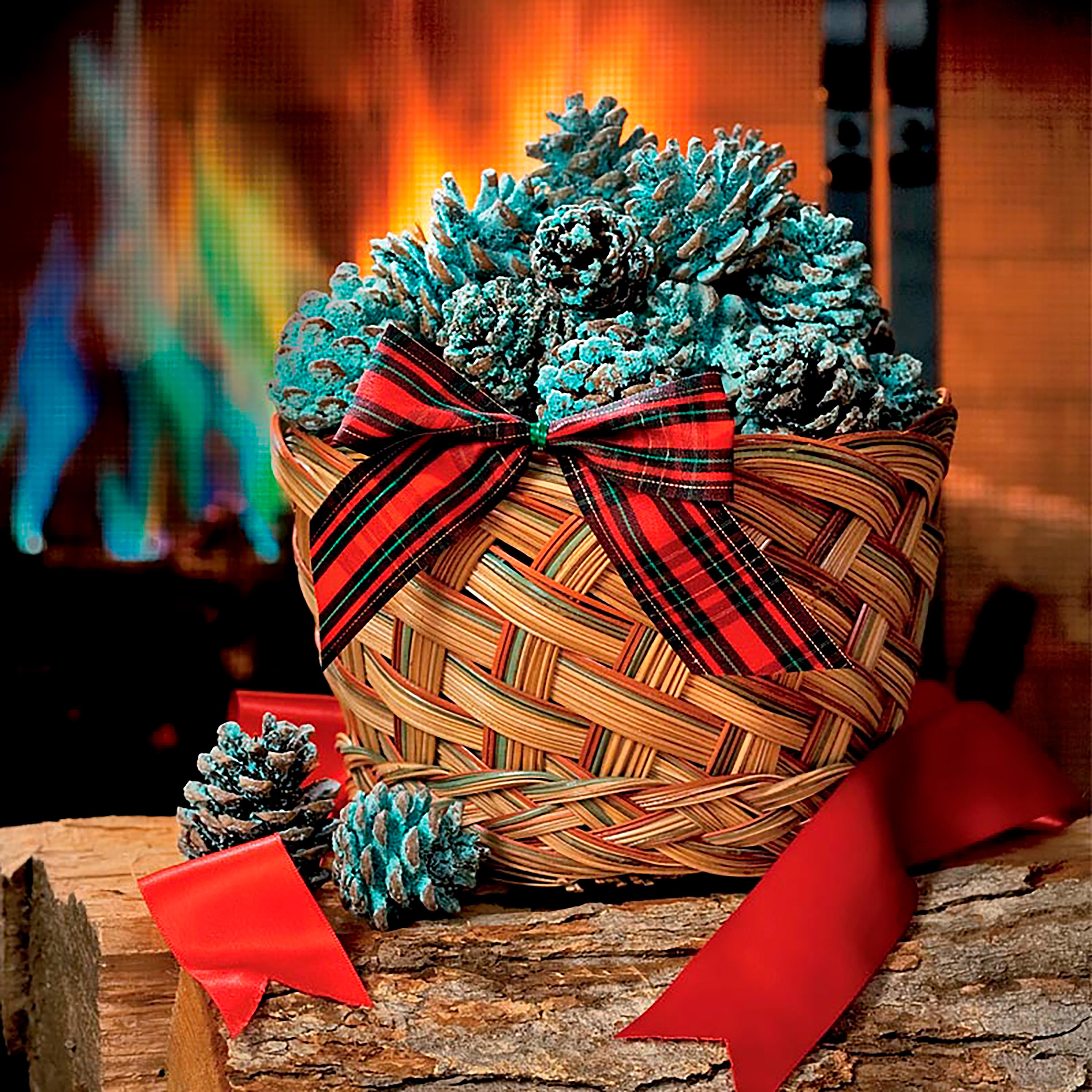 Color Cones that Create Blue and Green Flames in the Fireplace