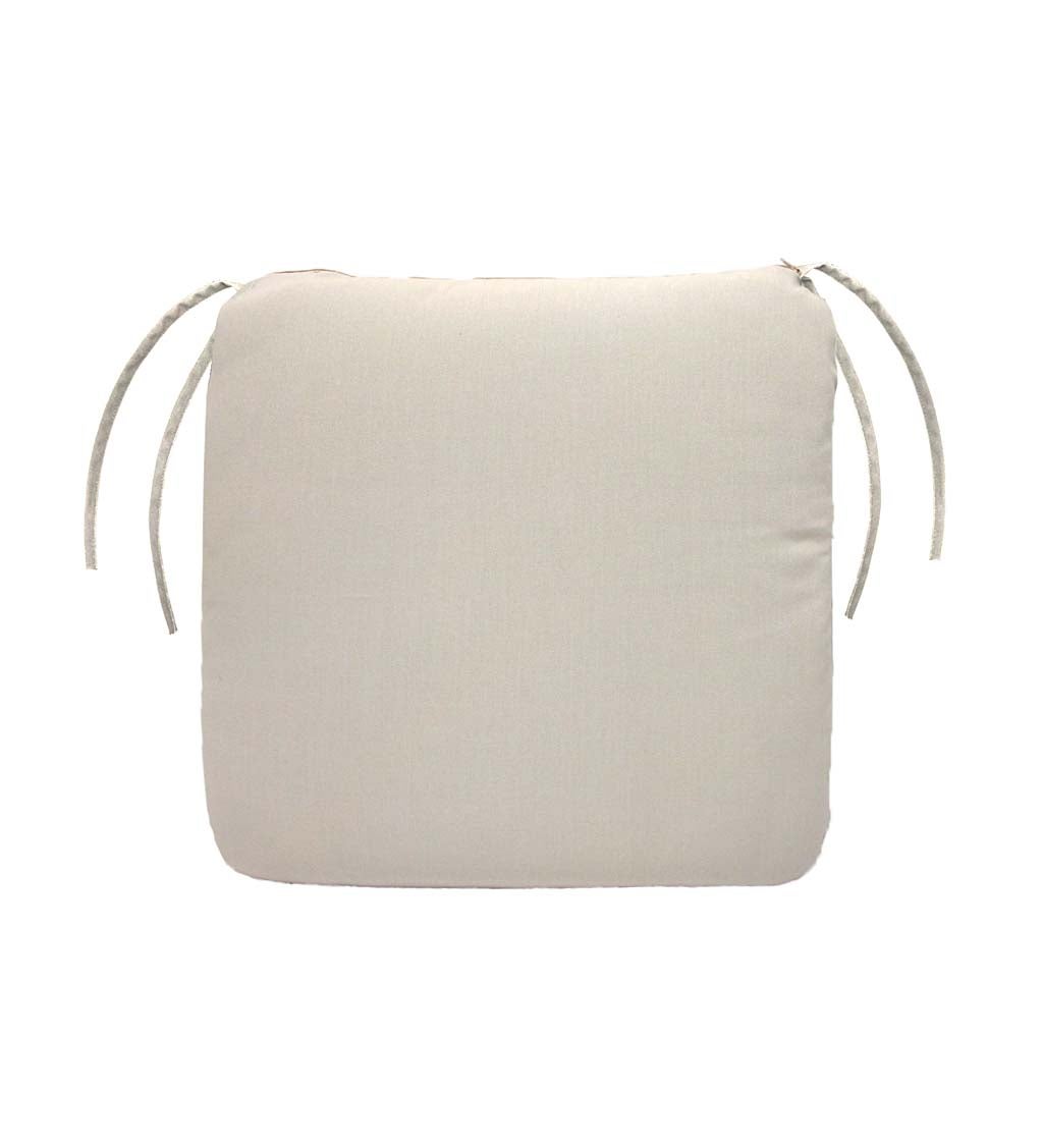Polyester Classic Chair Cushions with Ties, 18½"x 16½"x 3"