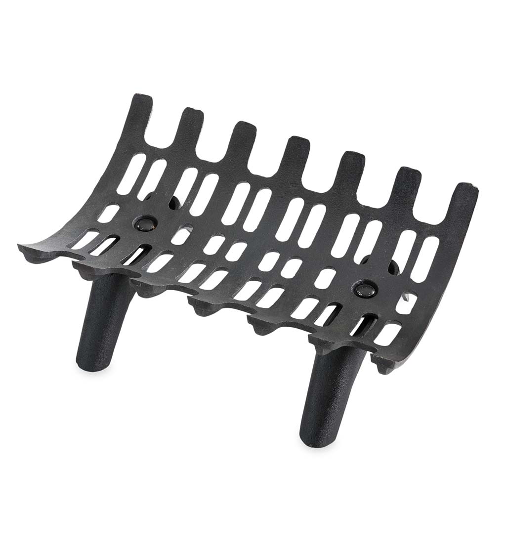 Large Cast Iron Deep-Bed Fireplace Grate with Six Legs