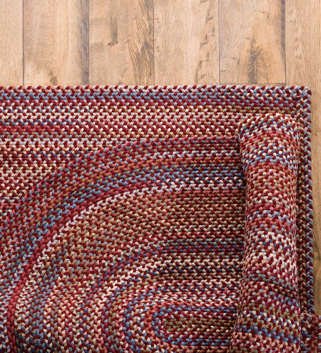 Blue Ridge Wool Oval Braided Rug, 8' x 11'