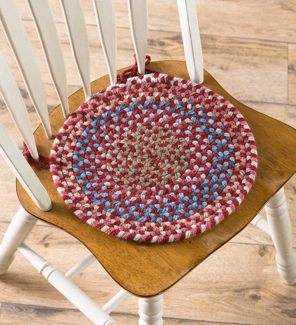 Blue Ridge Wool Braided Chair Pad, 15" Round