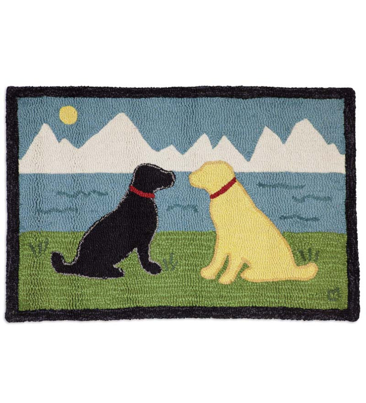 Hand-Hooked Wool Lakeside Labs Hearth Rug