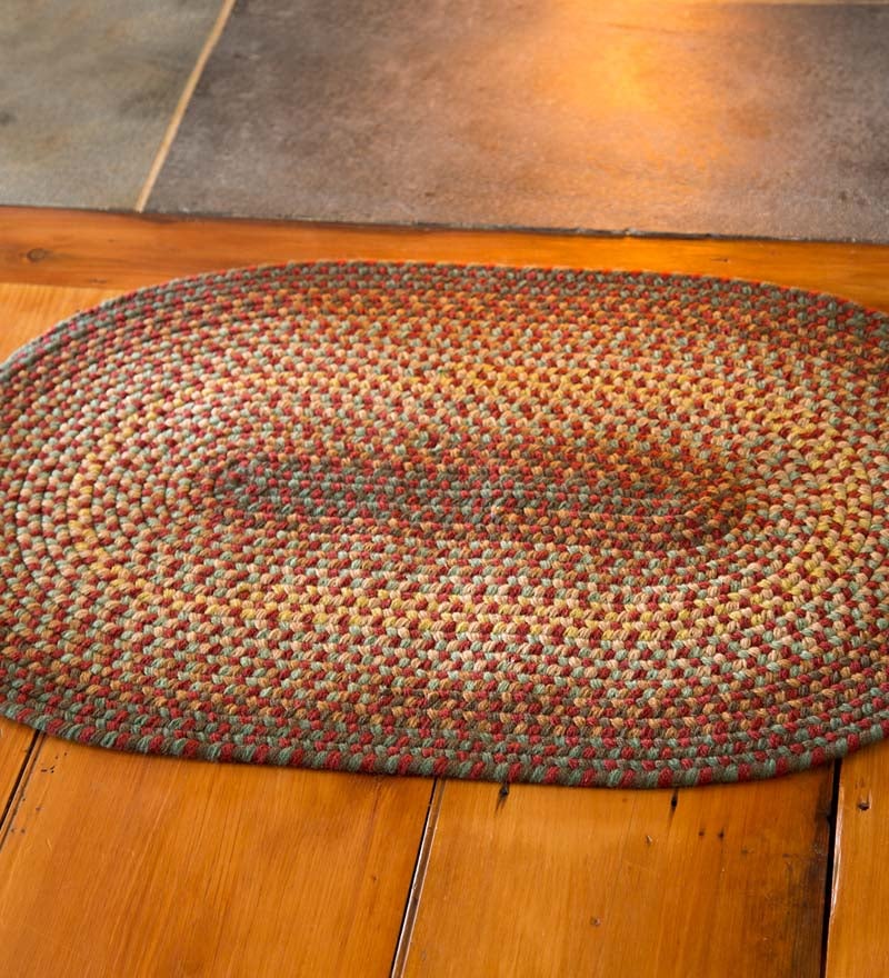 USA-Made Wool Braided Virginia Rug, 2' x 3'