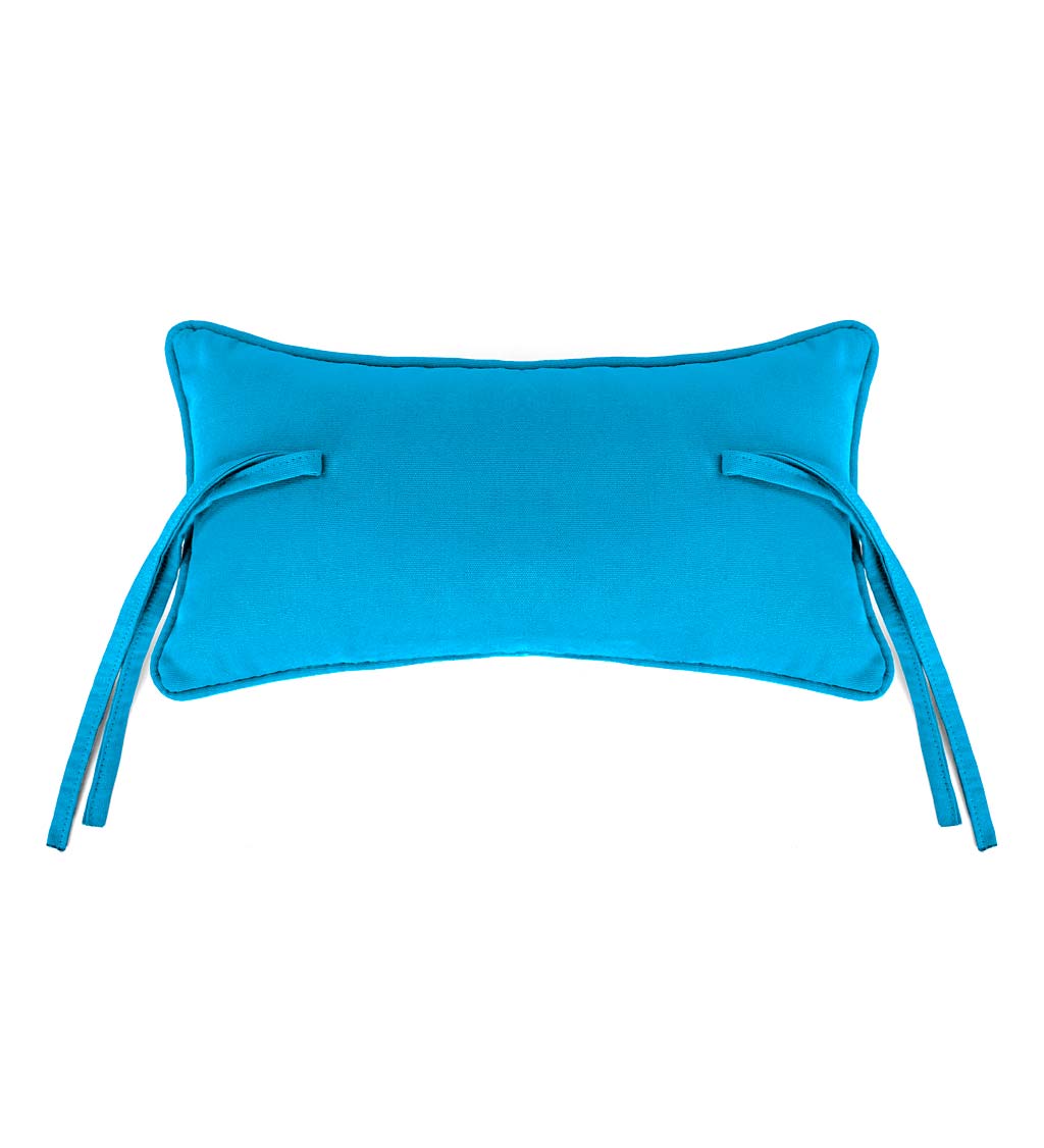 Sunbrella Headrest Pillow with Ties, 15" x 8" x 4½"