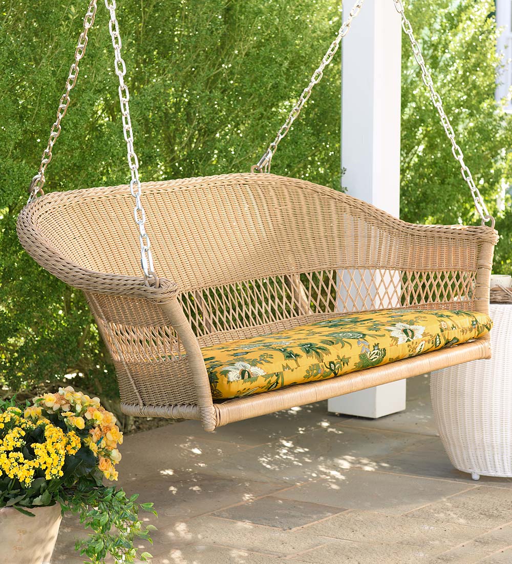 Easy Care Resin Wicker Swing