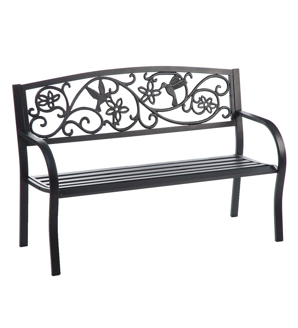 Hummingbird Metal Garden Bench