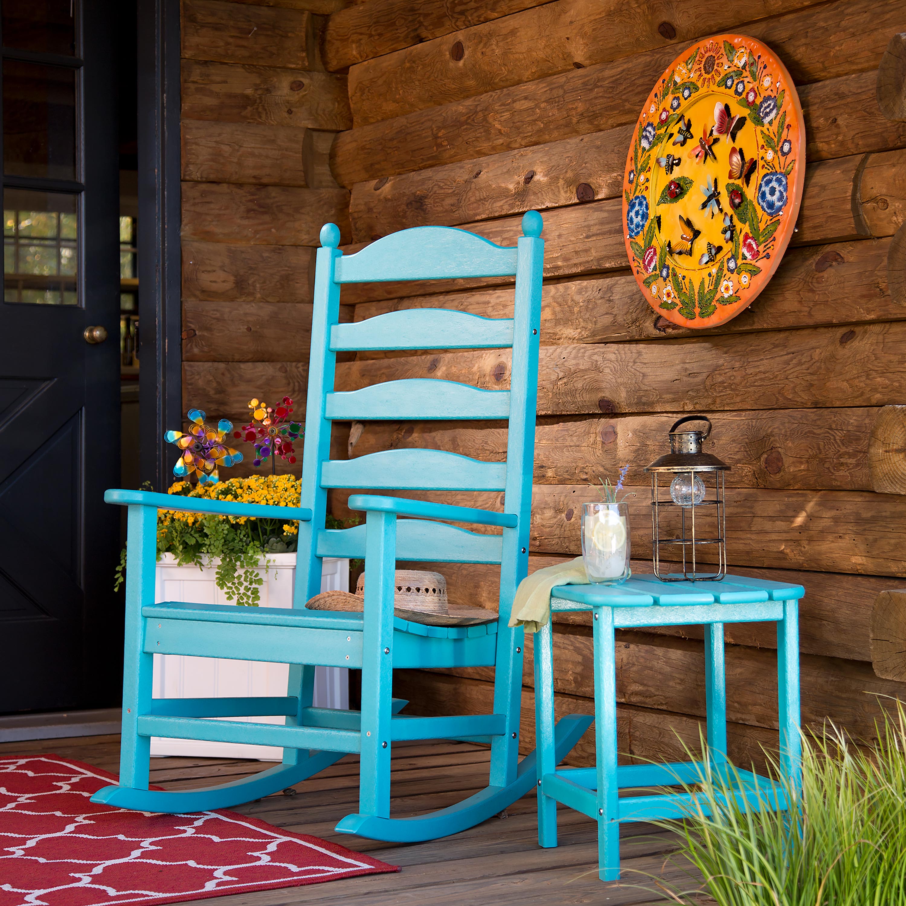 POLYWOOD® Outdoor Rocking Chair and Side Table