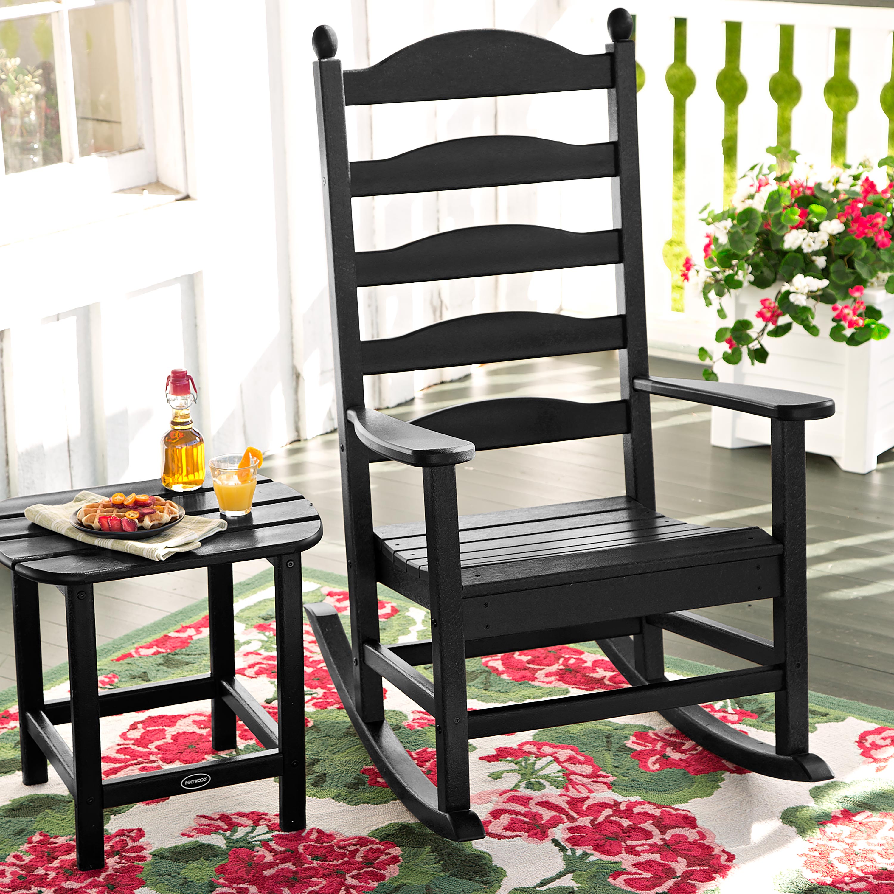 POLYWOOD® Outdoor Rocking Chair and Side Table