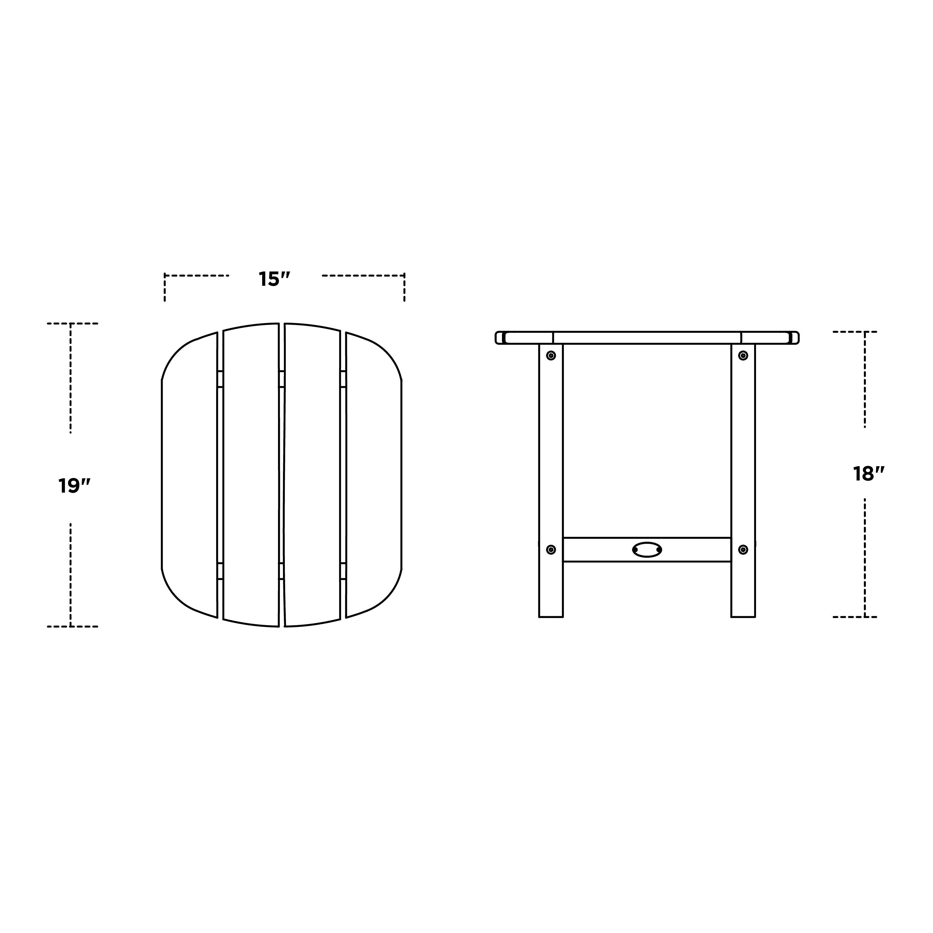 POLYWOOD® Outdoor Rocking Chair and Side Table