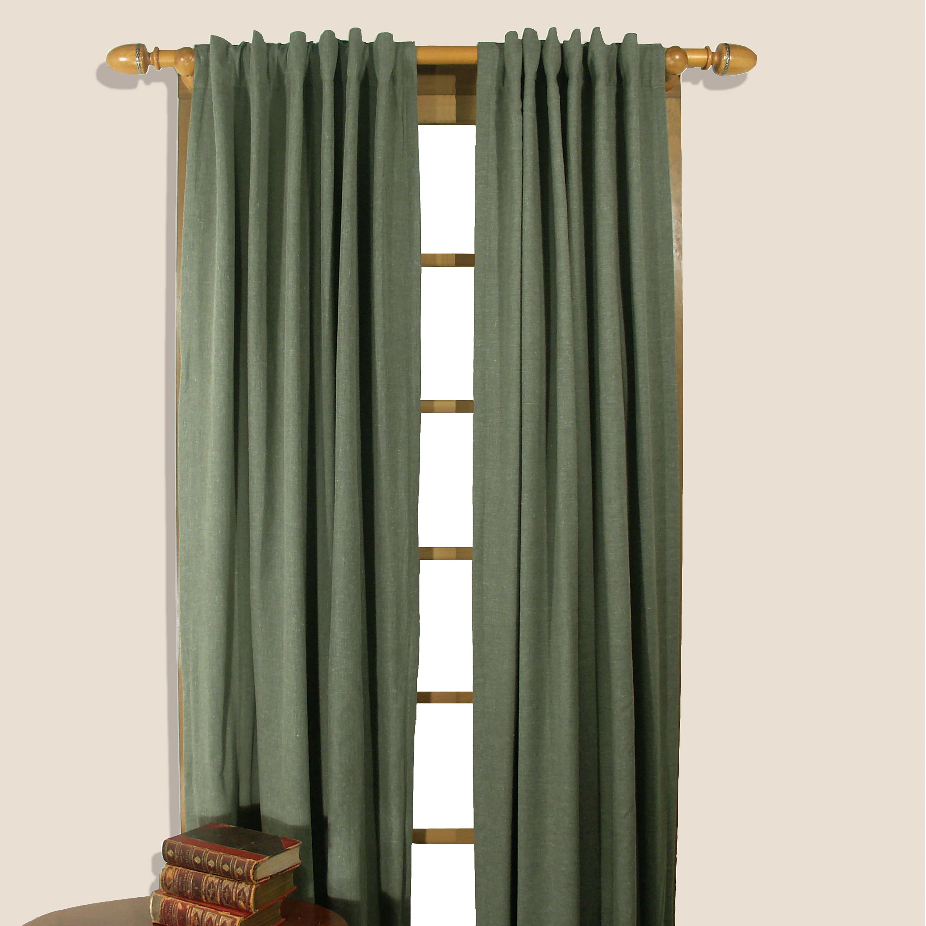 Homespun Rod-Pocket Insulated Curtain, 72"L