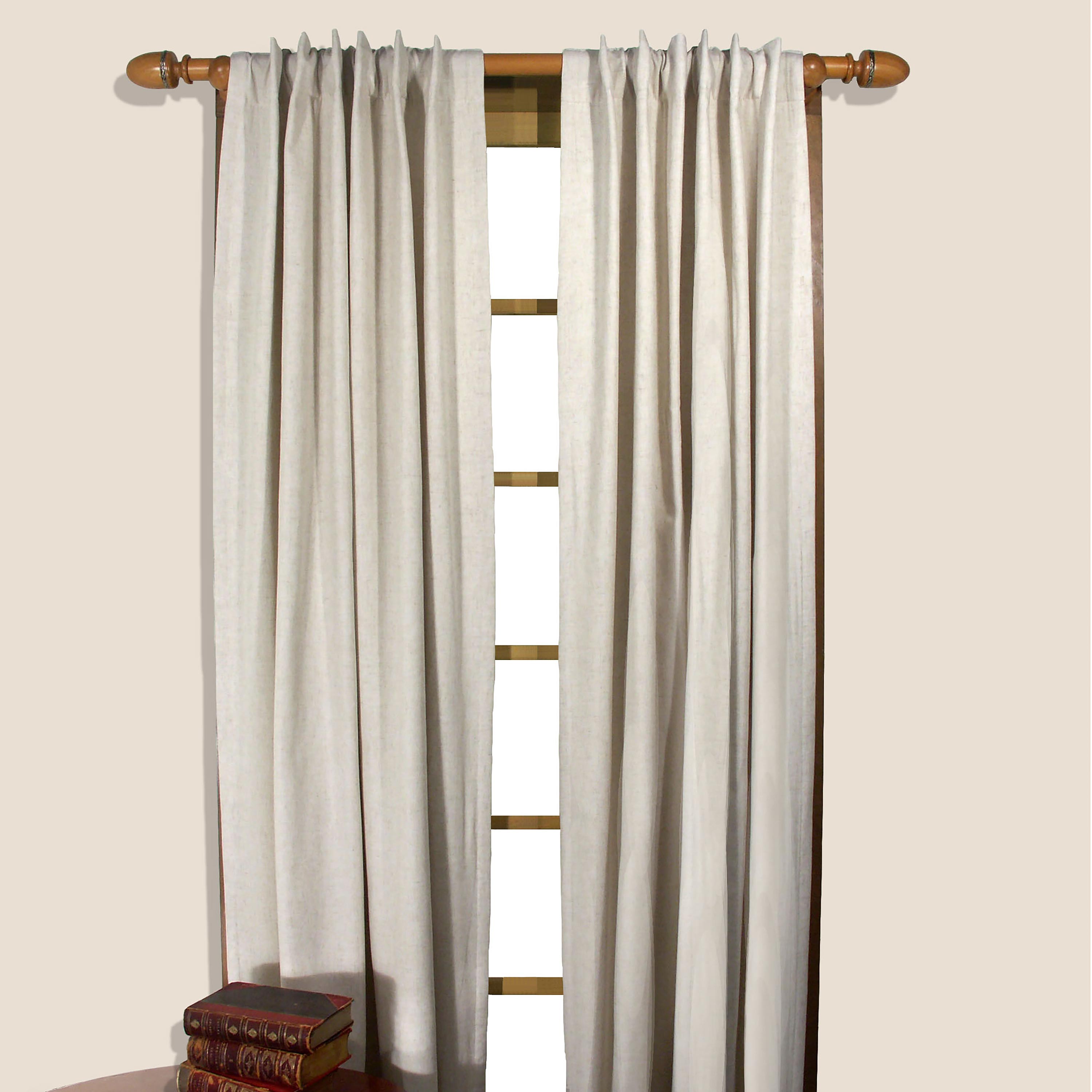 Homespun Rod-Pocket Insulated Curtain, 72"L