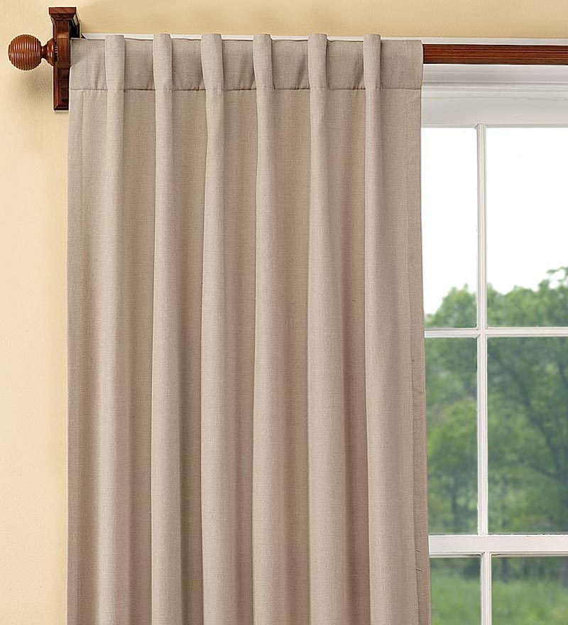 Homespun Rod-Pocket Insulated Curtain, 72"L