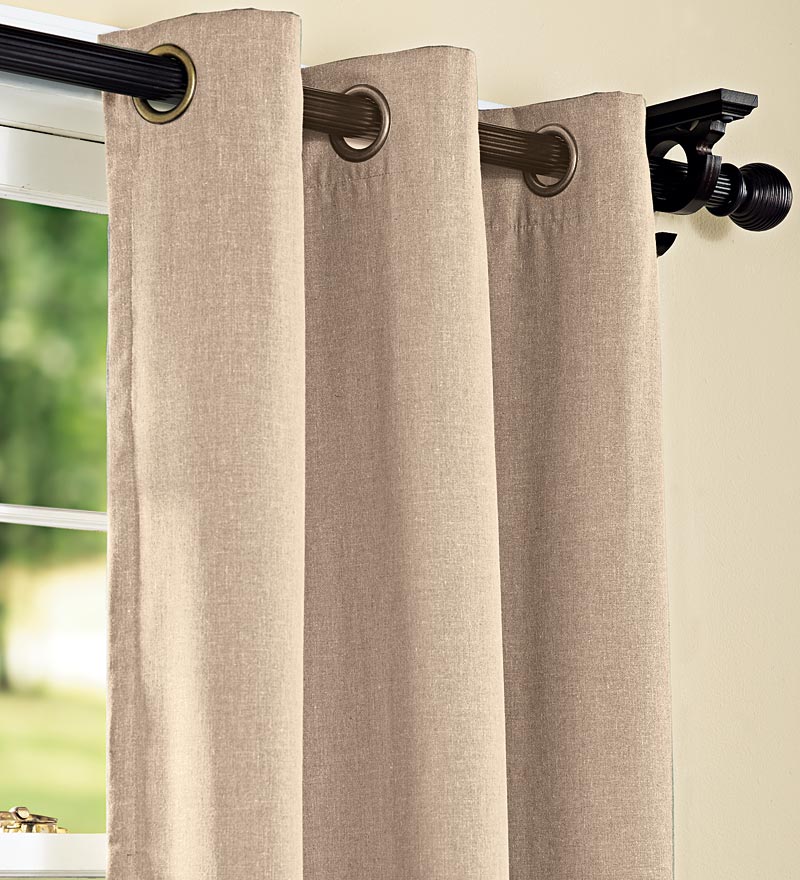 Homespun Grommet-Top Insulated Curtain, 96"L