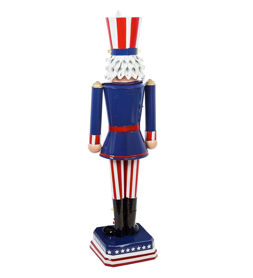 Tall Metal Uncle Sam Americana Lighted Statue