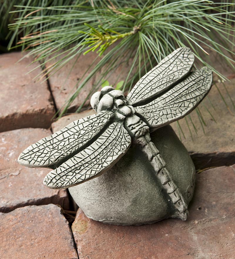 USA-Made Handcrafted Cast-Stone Dragonfly - Alpine Stone