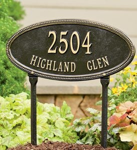 USA-Made Cast Aluminum Personalized Address Plaques