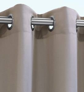 Coastal Solid Outdoor Curtain Panel with Grommets