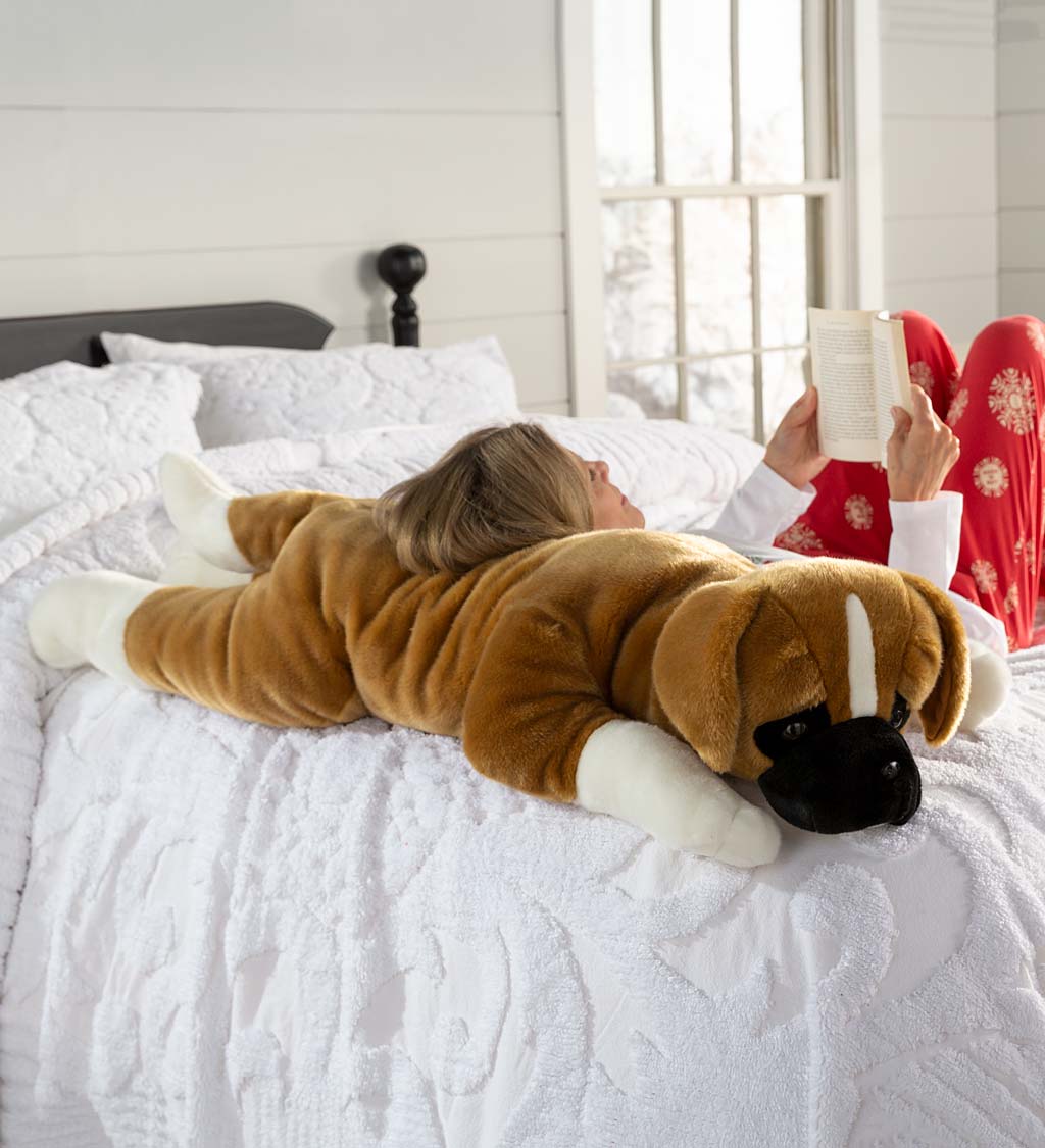 Boxer Plush Cuddle Animal Body Pillow