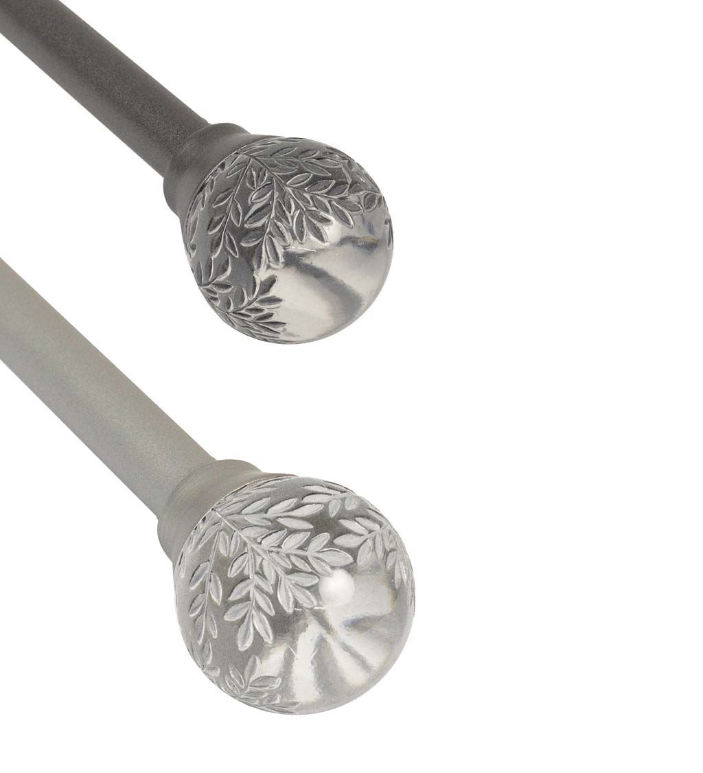 Botanical Curtain Rod Set with Gaia Finials