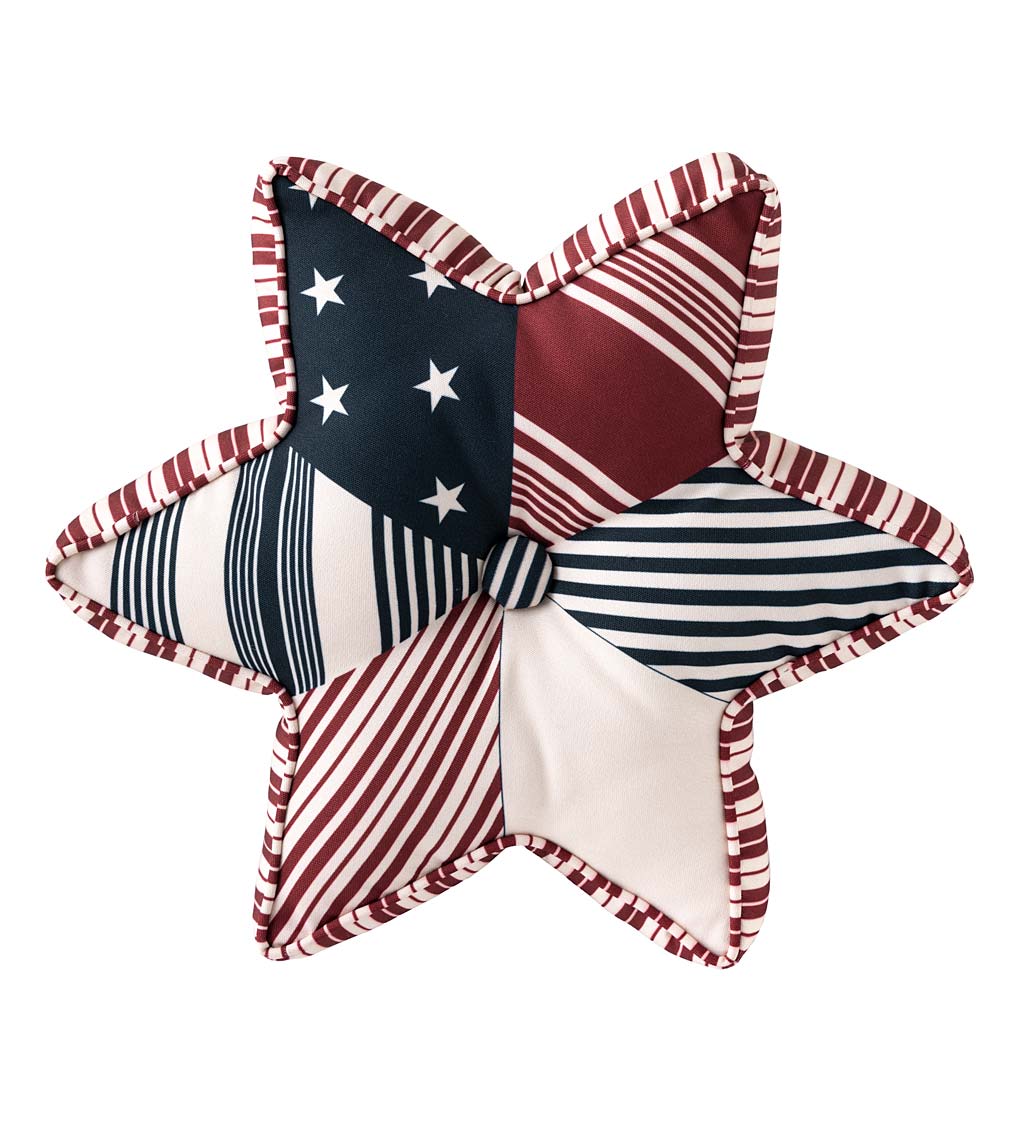 Indoor/Outdoor Patriotic Throw Pillows