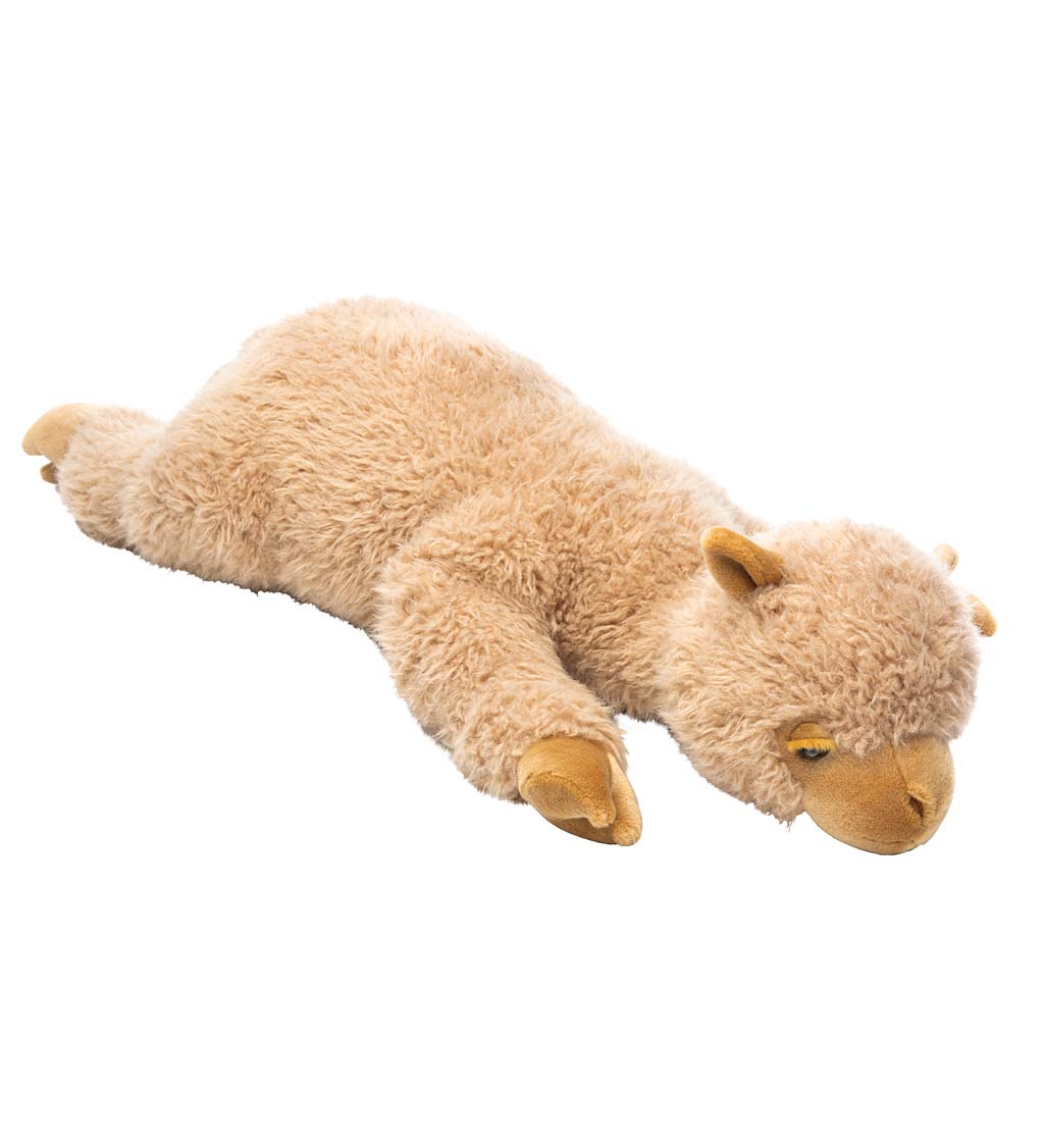 Allie Alpaca Plush Cuddle Animal Body Pillow