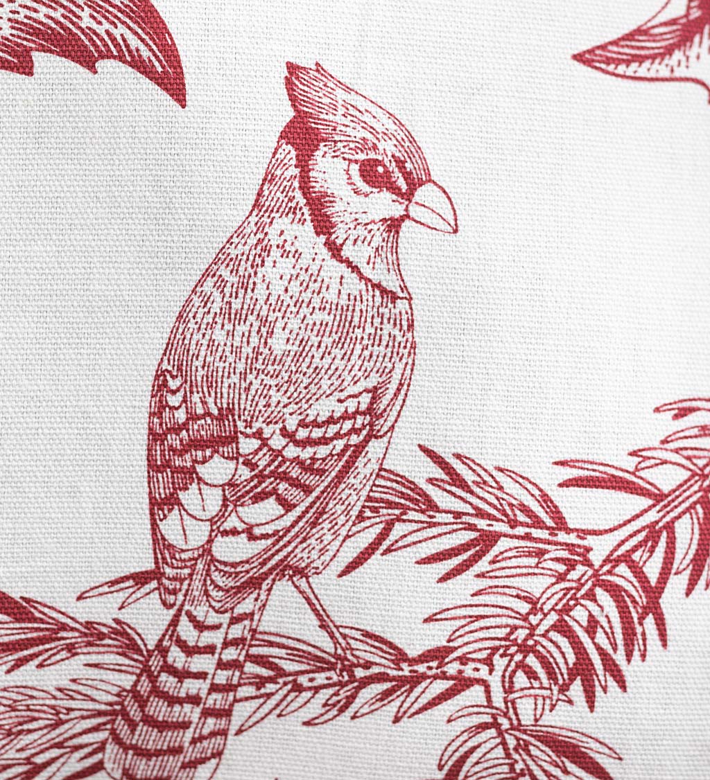 Winter Toile Cotton Throw Pillow