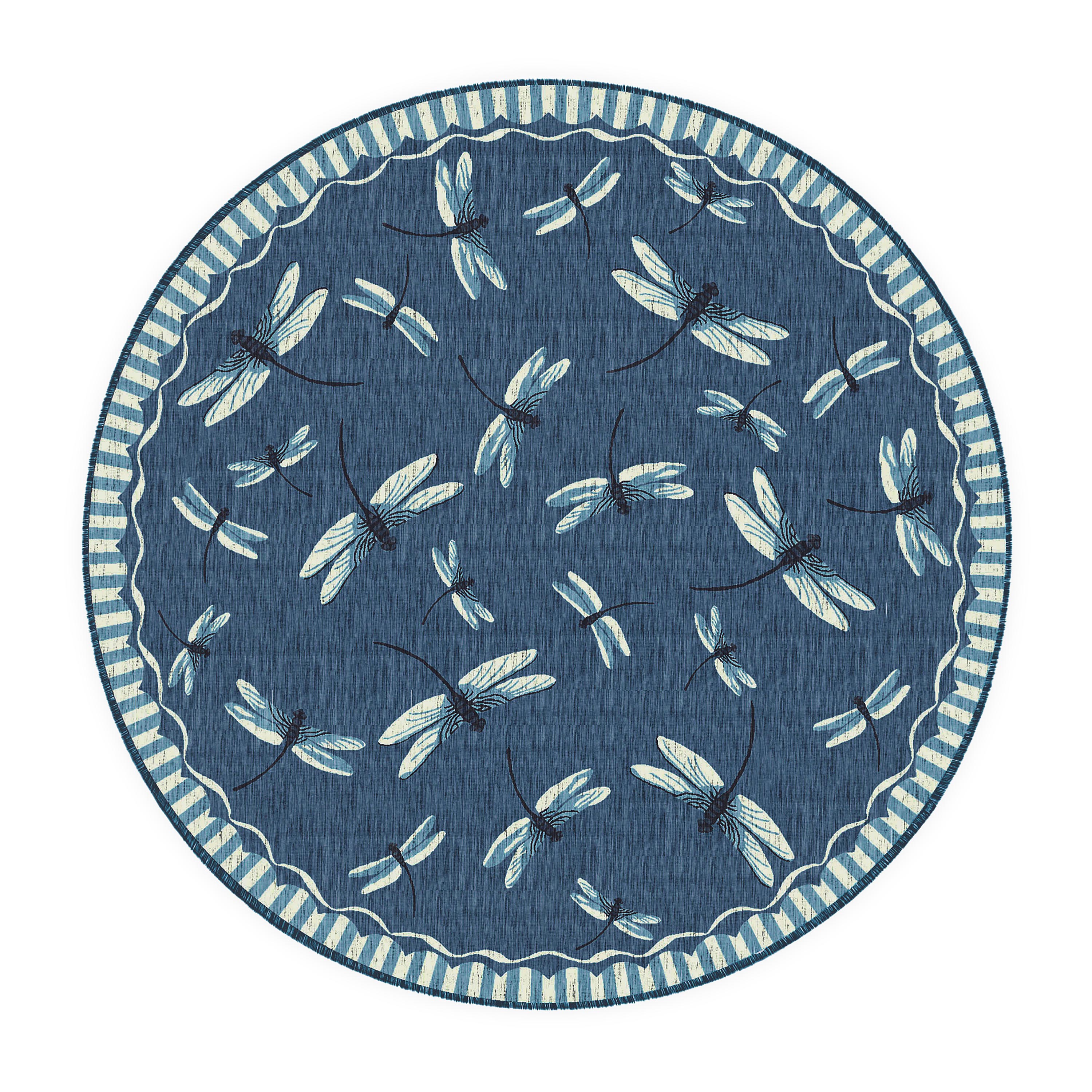 Indoor/Outdoor Dragonfly Rug