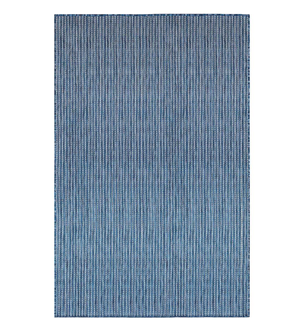 Indoor/Outdoor Textured Stripe Polypropylene Rug