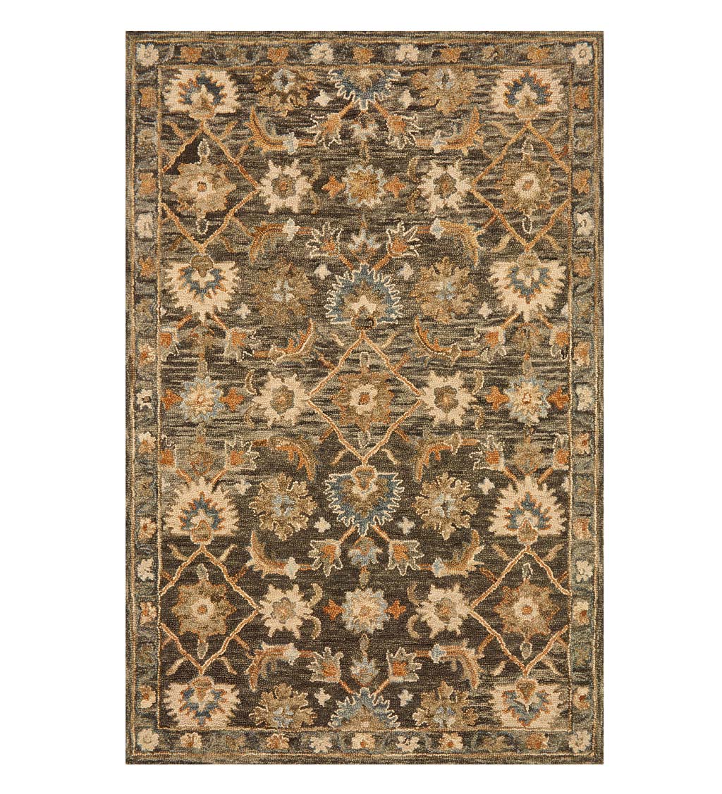 Kensington Trellis Wool Rug, 9'3" x 13'