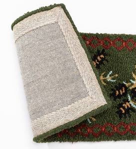 Pine Cone Hand-Hooked Wool Hearth Runner, 1' x 4'
