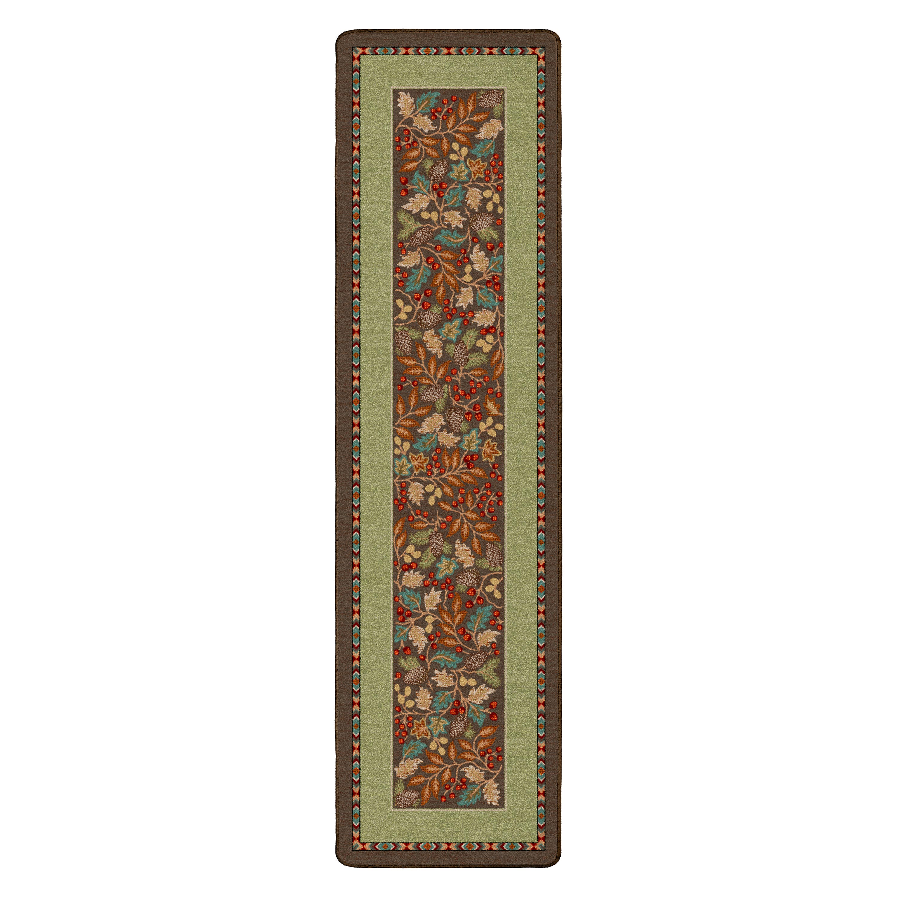 USA Made Hickory Hill Holly Edurastran Runner 2'1" x 7'8"