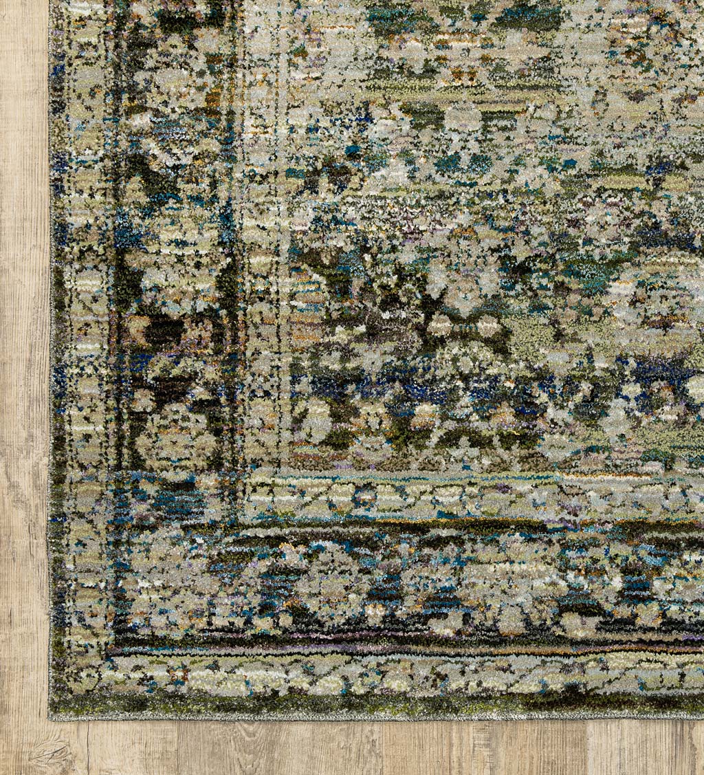 Ashland Evening Synthetic Blend Indoor Border Runner, 2'3" x 8'