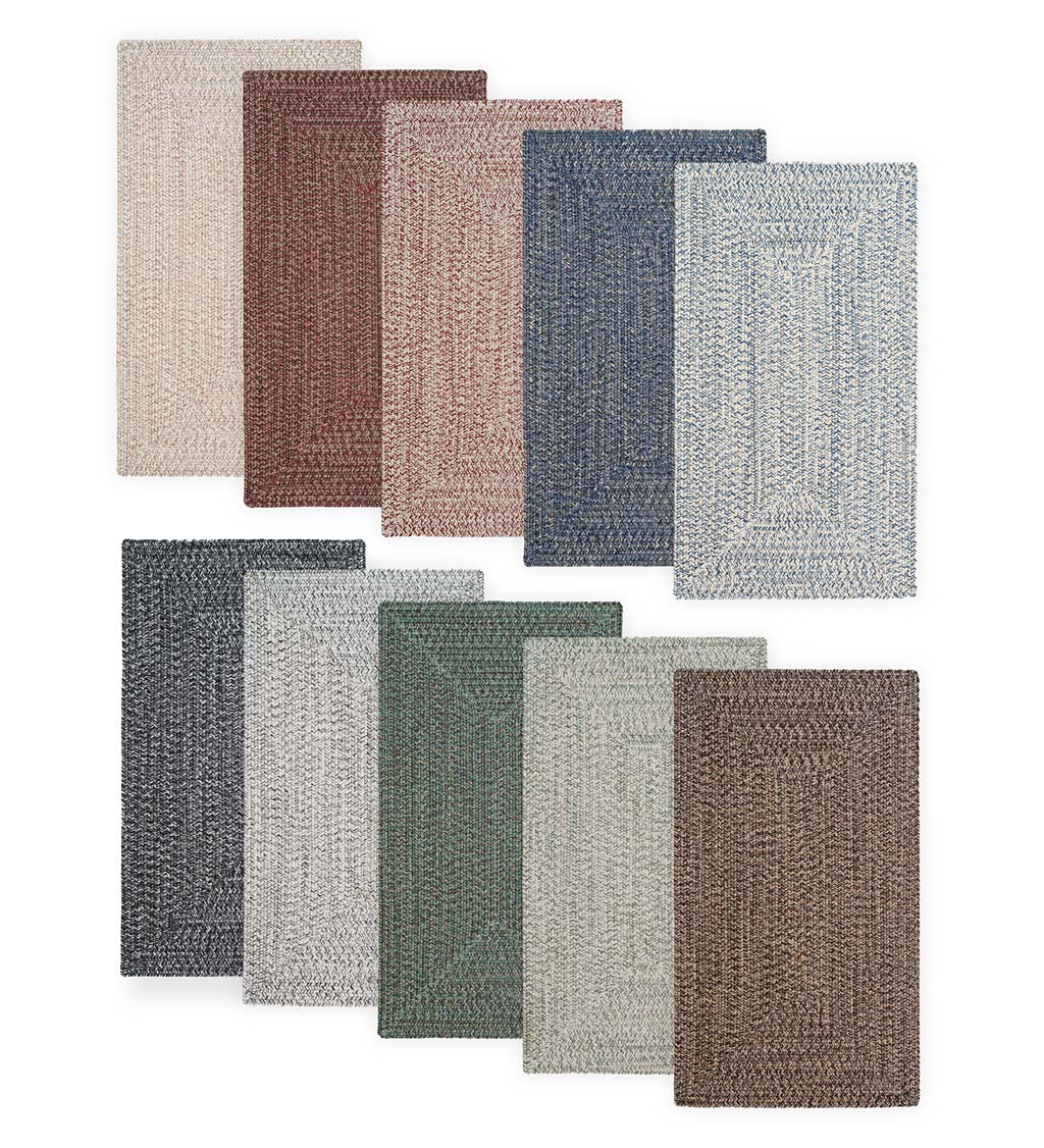 Indoor/Outdoor Rectangle Pine Creek Braided Polypropylene Rug