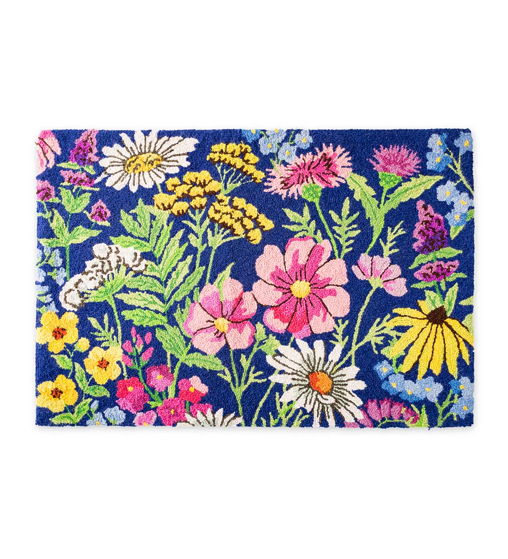 Flower Garden Hooked Wool Accent Rug