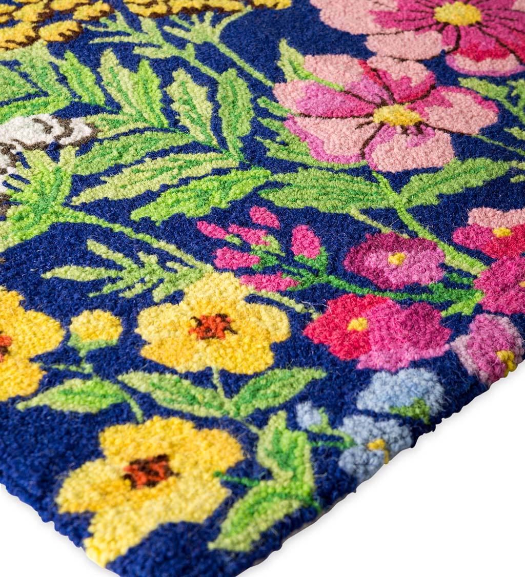 Flower Garden Hooked Wool Accent Rug