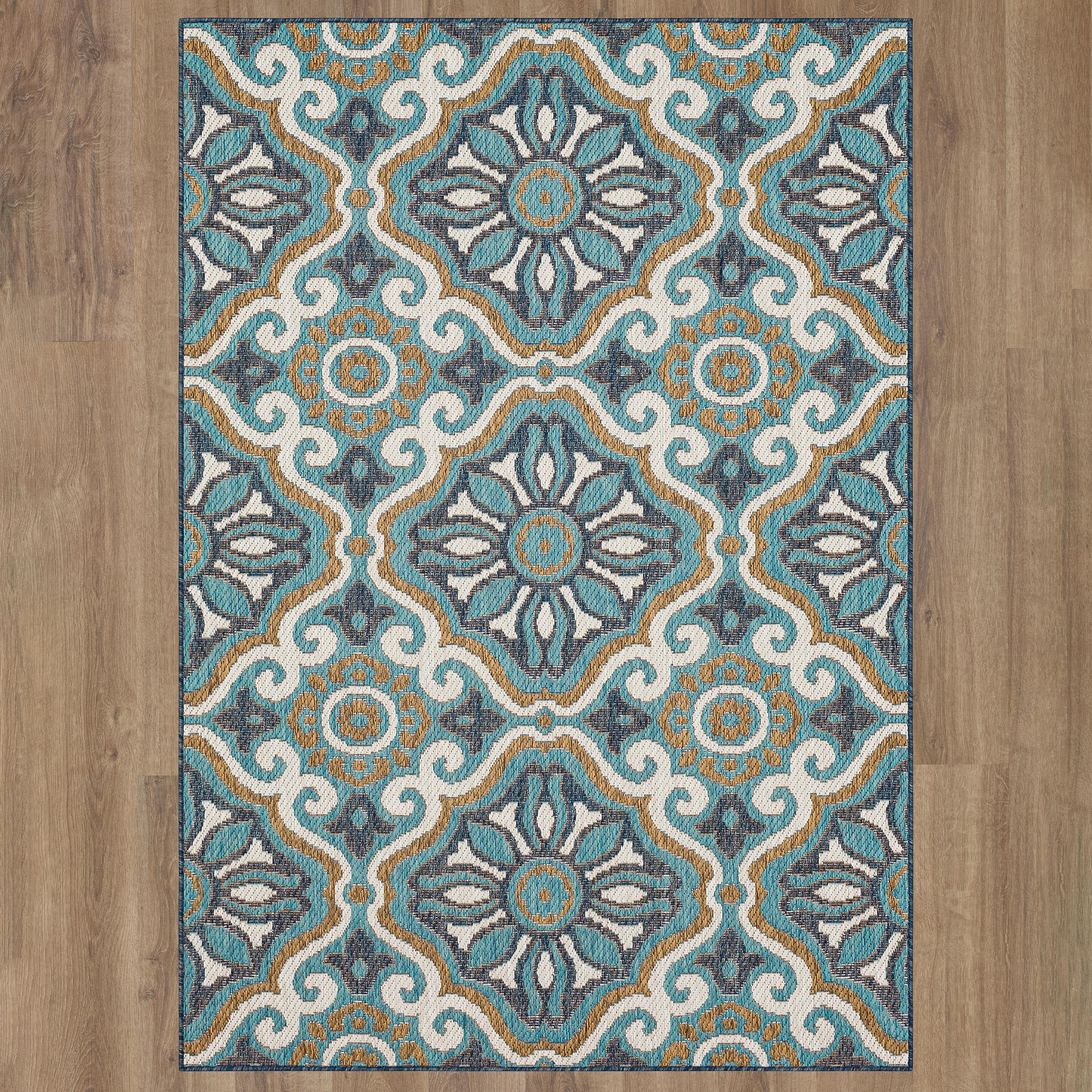 Indoor/Outdoor La Grange Tile Polypropylene Rug