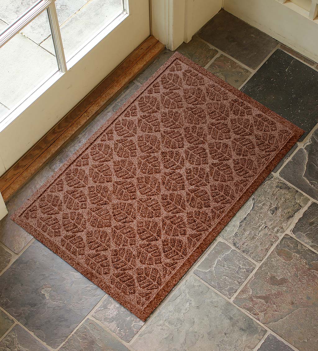 Waterhog Machine Washable Leaf Doormat