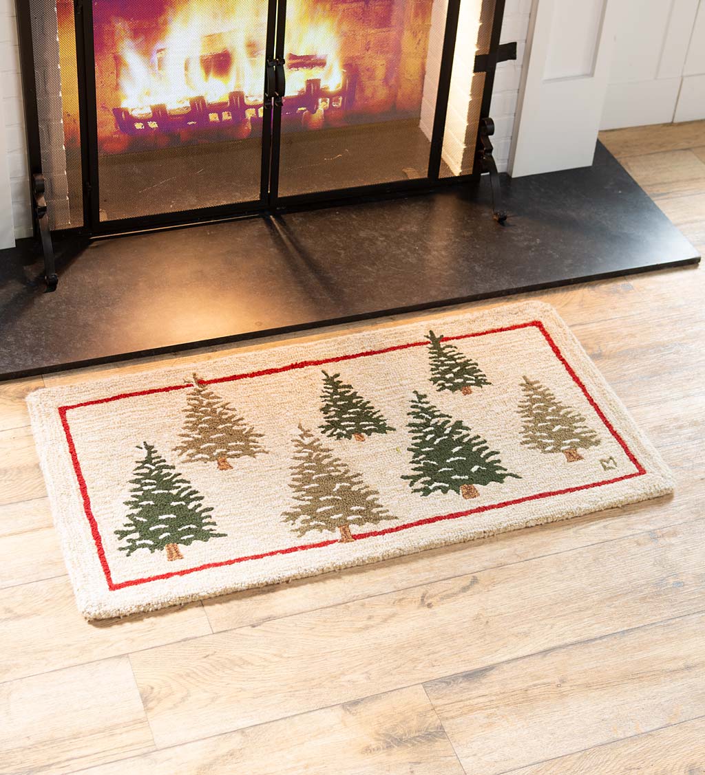 Frosty Trees Hand-Hooked Wool Rug