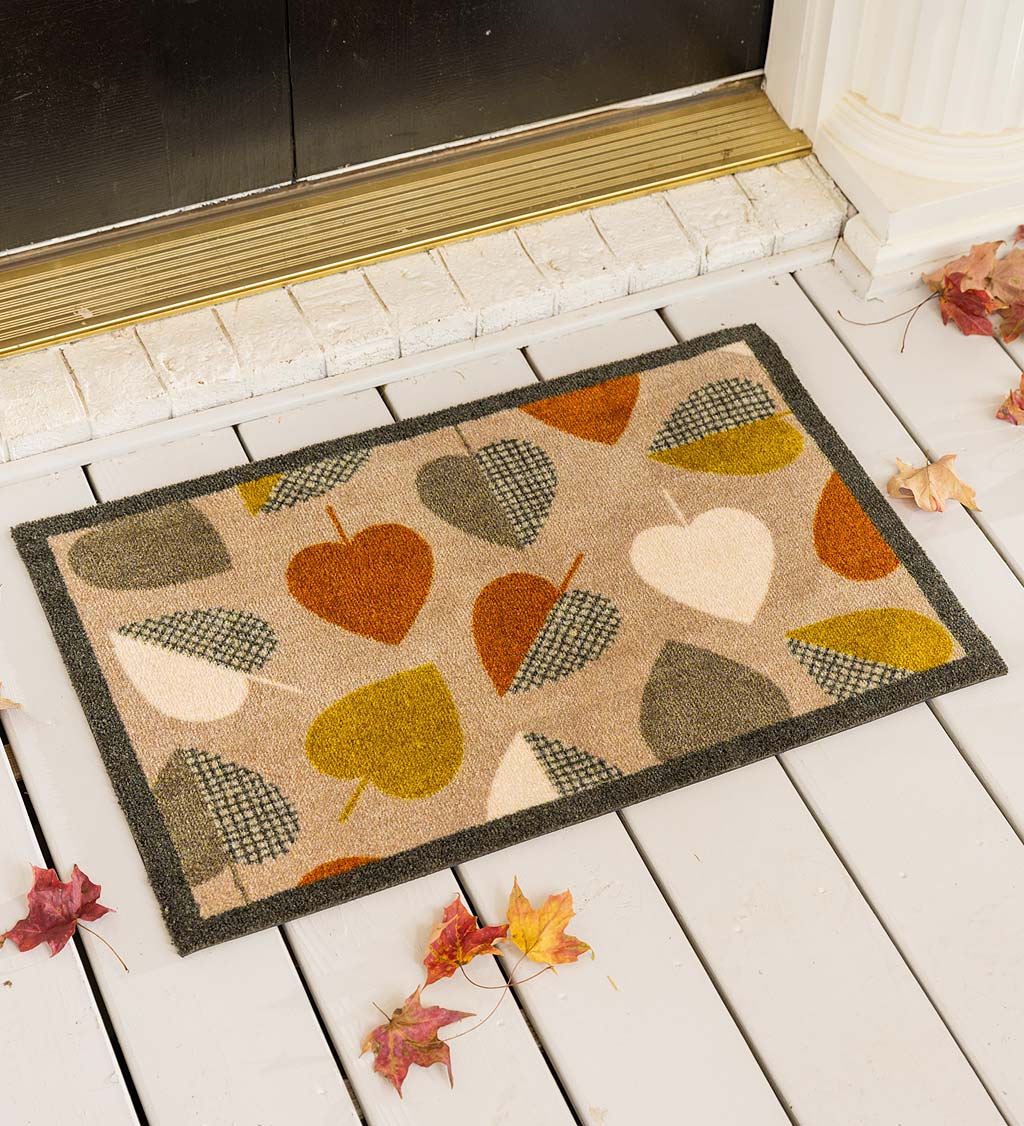 Heart Leaves Machine Washable Mat