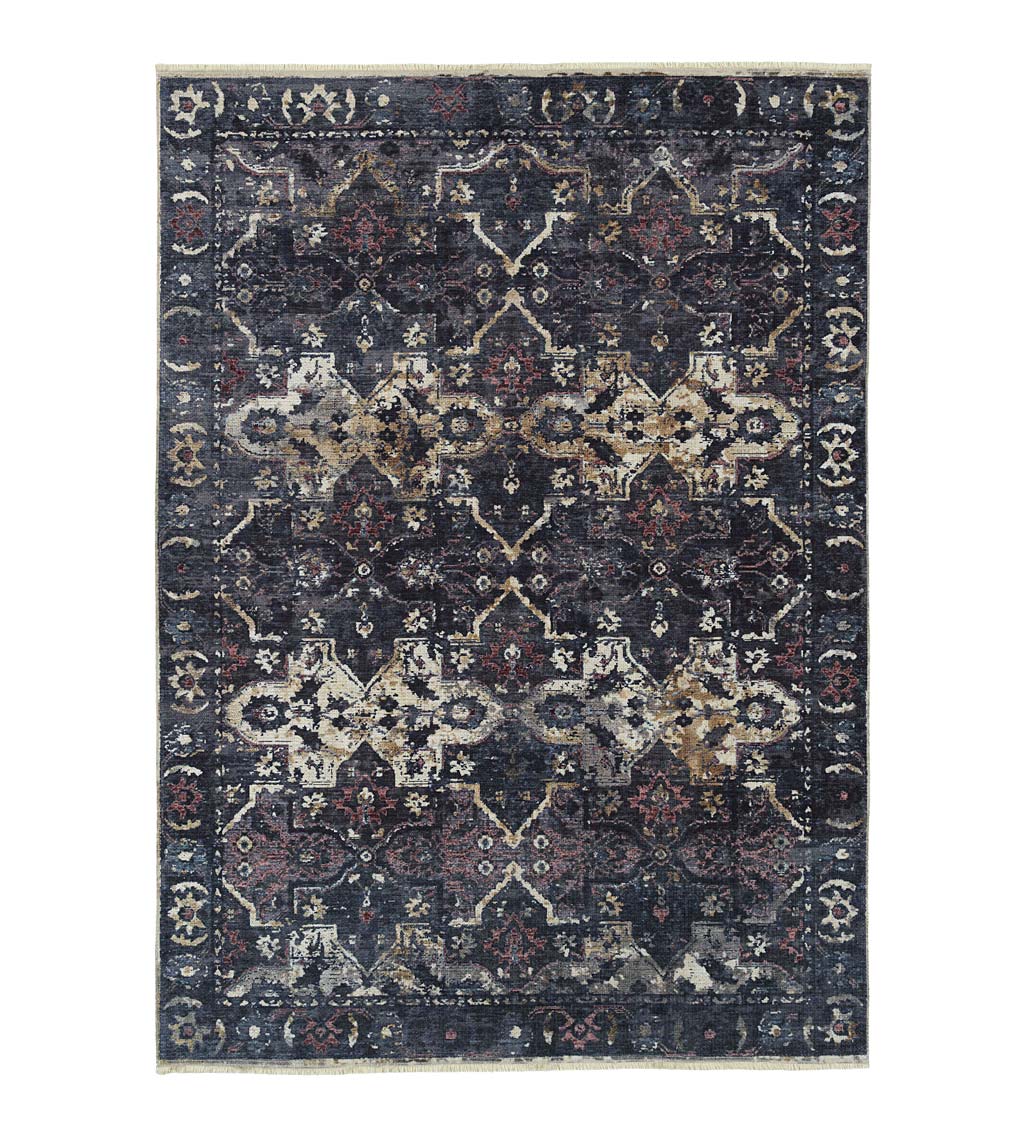 Riverside Midnight Easy-Care Polyester Area Rug