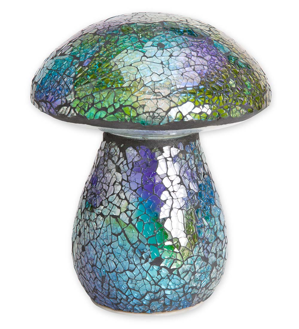 Glass Mosaic Mushroom Lawn Ornament